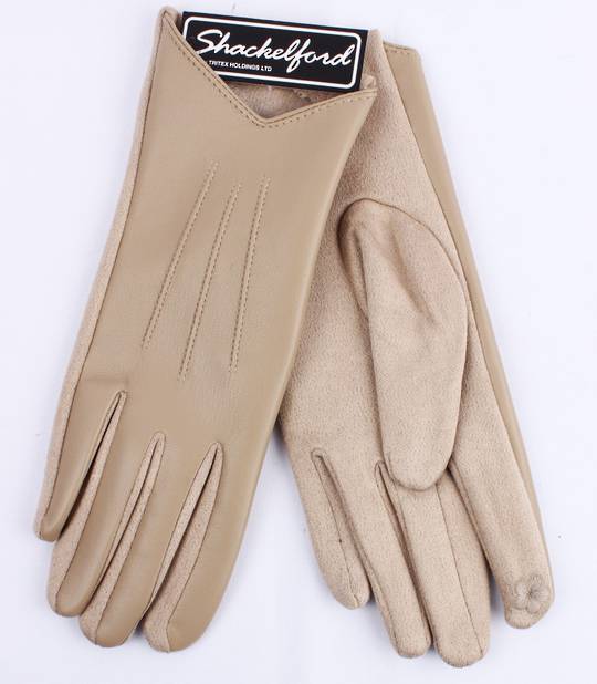 Shackelford faux leather glove beige STYLE:S/LK5065BGE